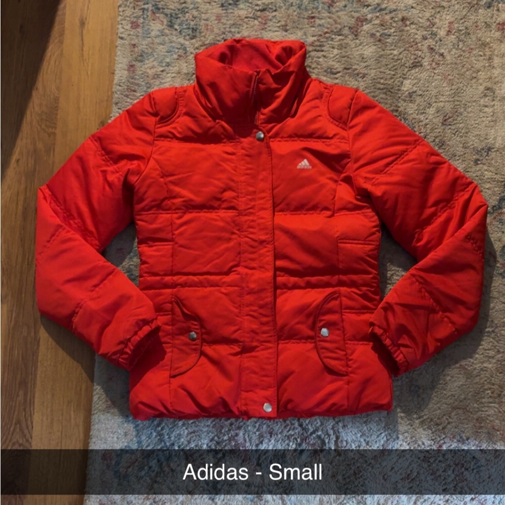 Red Adidas puffer Jacket